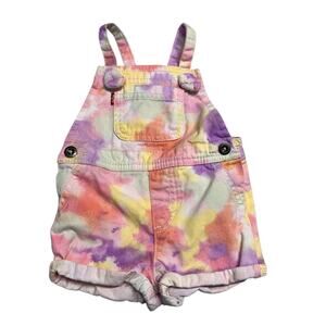 Levi’s Purple & Pink Tye Dye Overalls Shortall 9 Months Cute Pockets